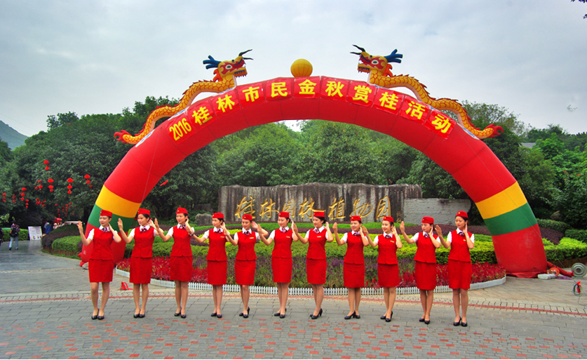 我院航空服务专业师生应邀参加桂林市第八届桂花节实践活动